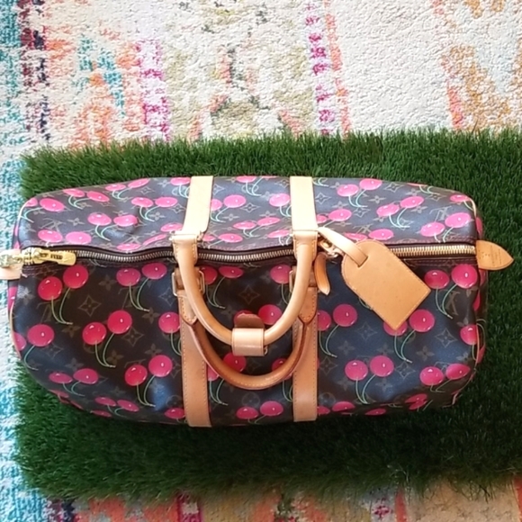 LOUIS VUITTON Speedy 45 Marc Jacobs Carry On Travel LV Cherry Cerises Duffle Bag - Picture 5 of 16